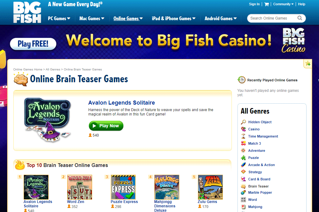free online big fish games